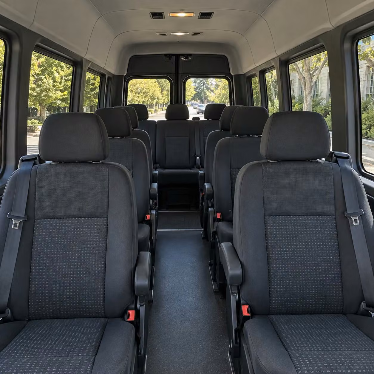 sprinter van with driver inside